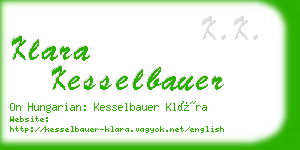 klara kesselbauer business card